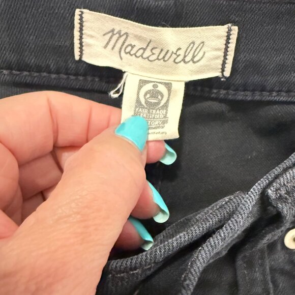 Madewell 10" High-Rise Skinny Black Jeans Size 28 - Picture 3 of 8